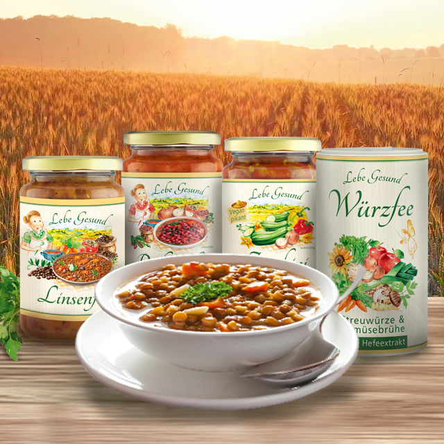 Im Handumdrehen ist der Eintopf auf dem Tisch – mit Lebe Gesund. Im Handumdrehen ist ein wohlschmeckender Eintopf auf dem Tisch – mit Lebe Gesund.