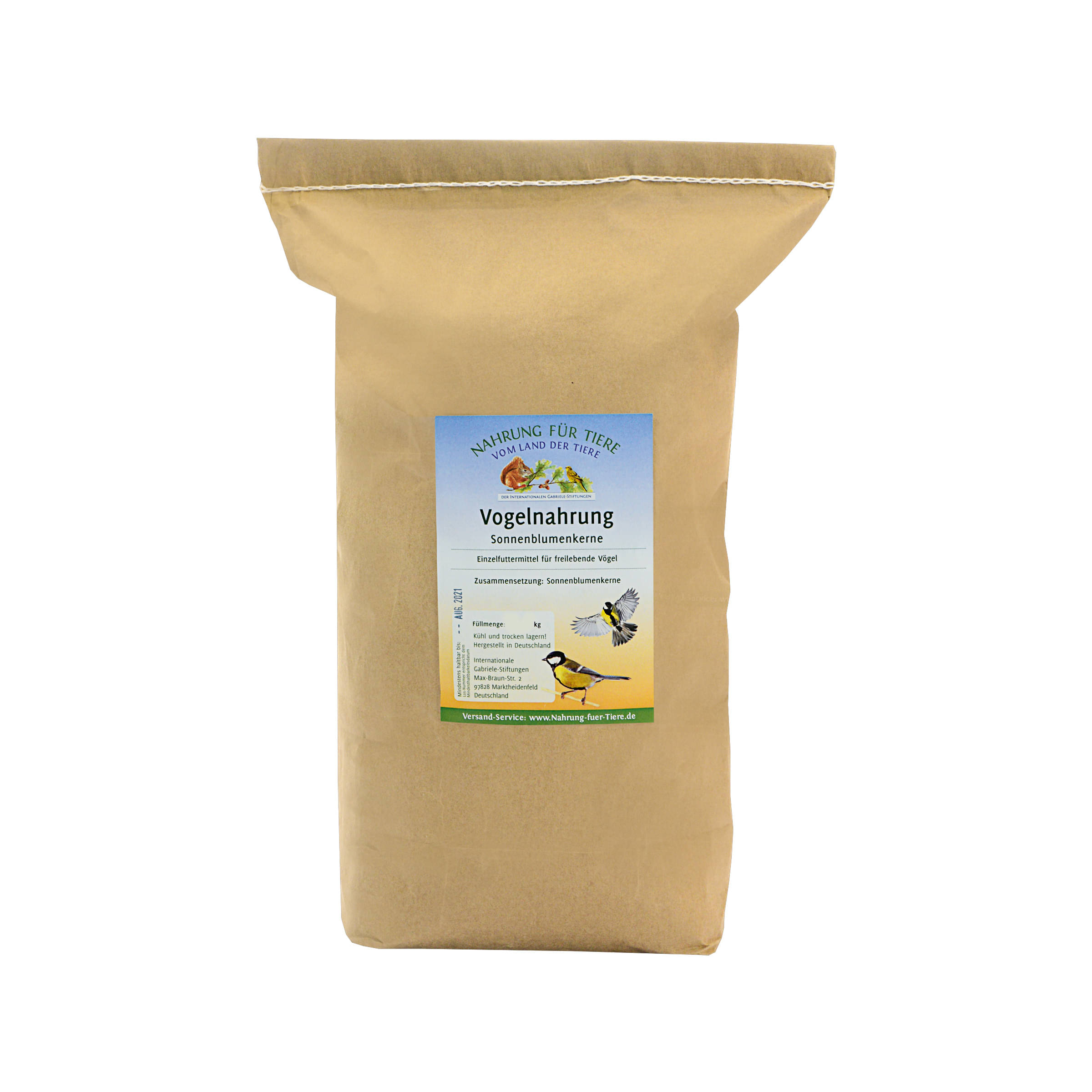 Vogelnahrung: Sonnenblumenkerne - 4,5 4,5 kg Vogelnahrung für freilebende Vögel. Geeignet als Ganzjahresnahrung.