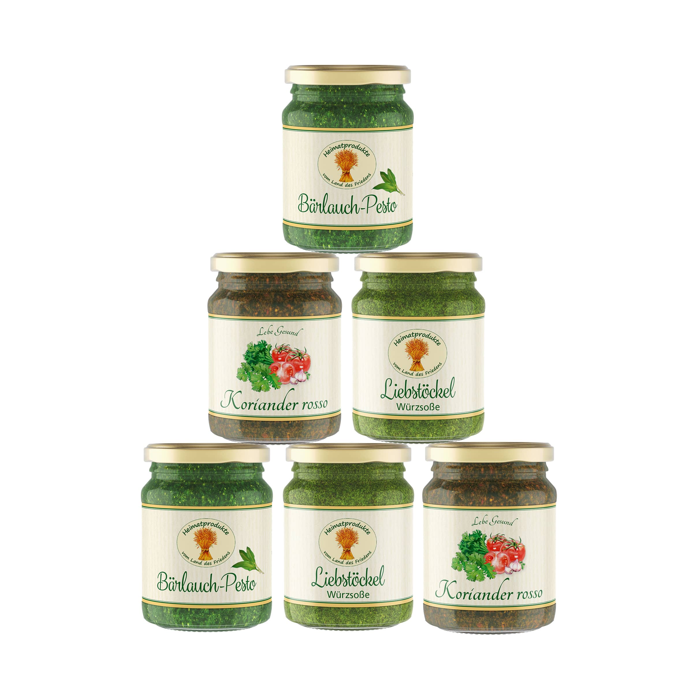 6er-Sparpaket Kräuter-Pesto 125ml nach Wahl kaufen 6er-Sparpaket Kräuter-Pesto 125ml nach Wahl