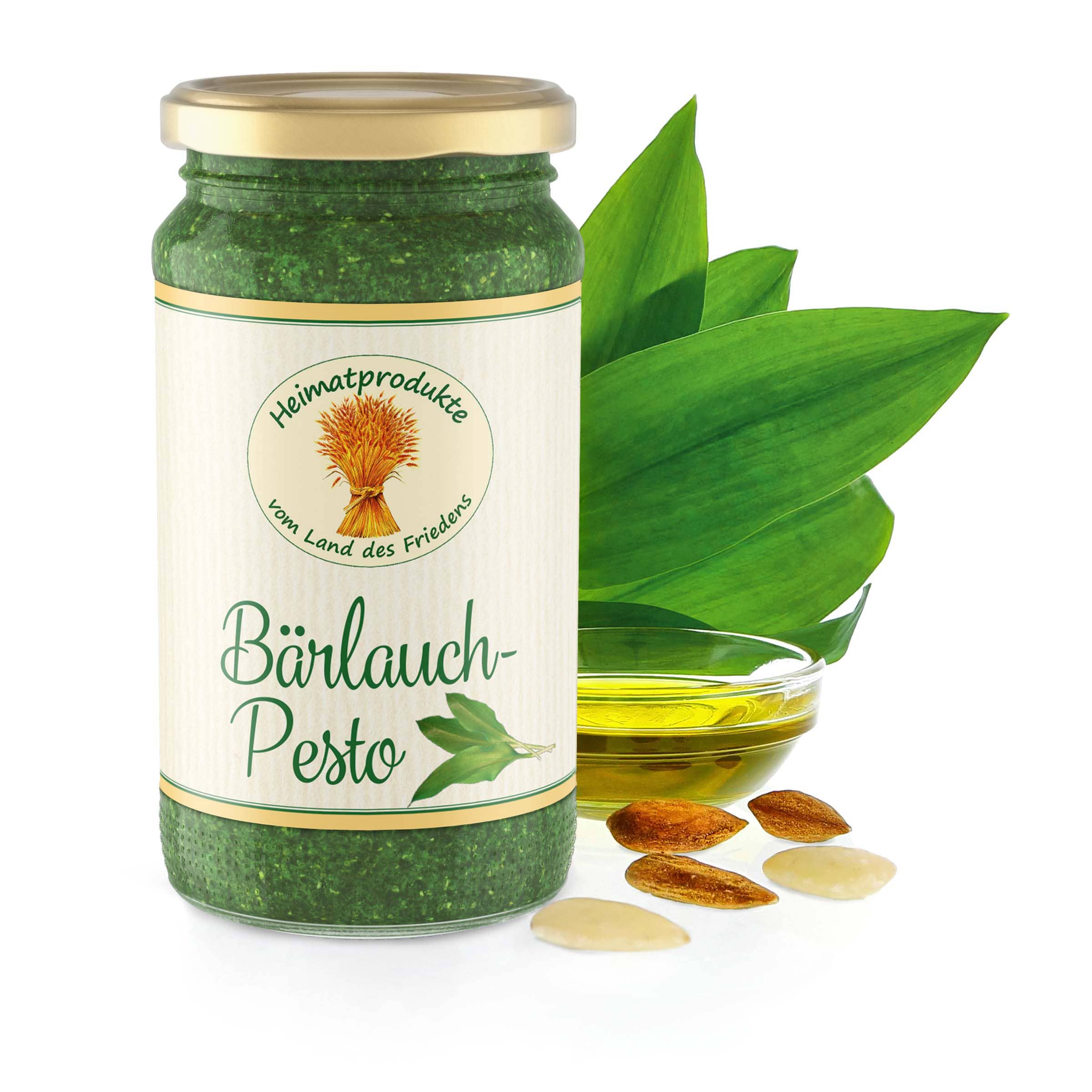 Bärlauch-Pesto gleich bestellen Bärlauch-Pesto von Lebe Gesund – veganes Bio-Pesto mit wildem Bärlauch, 190 ml