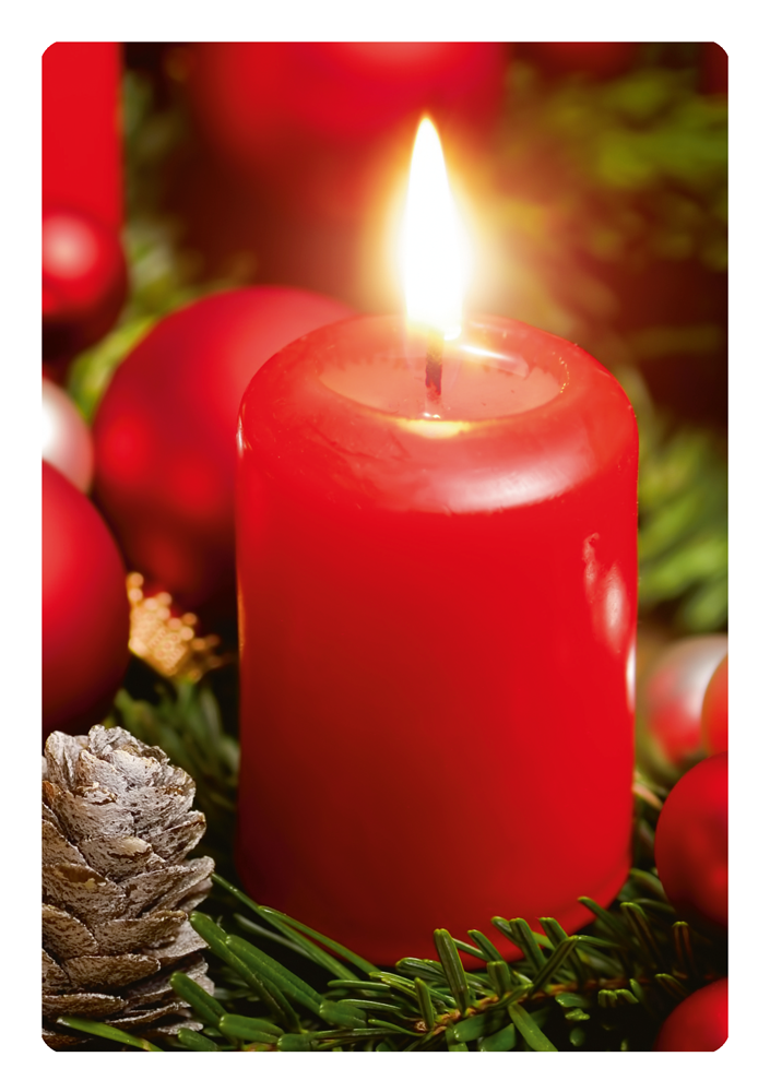 Grußkarte mit Motiv nach Wahl "rote Kerze"