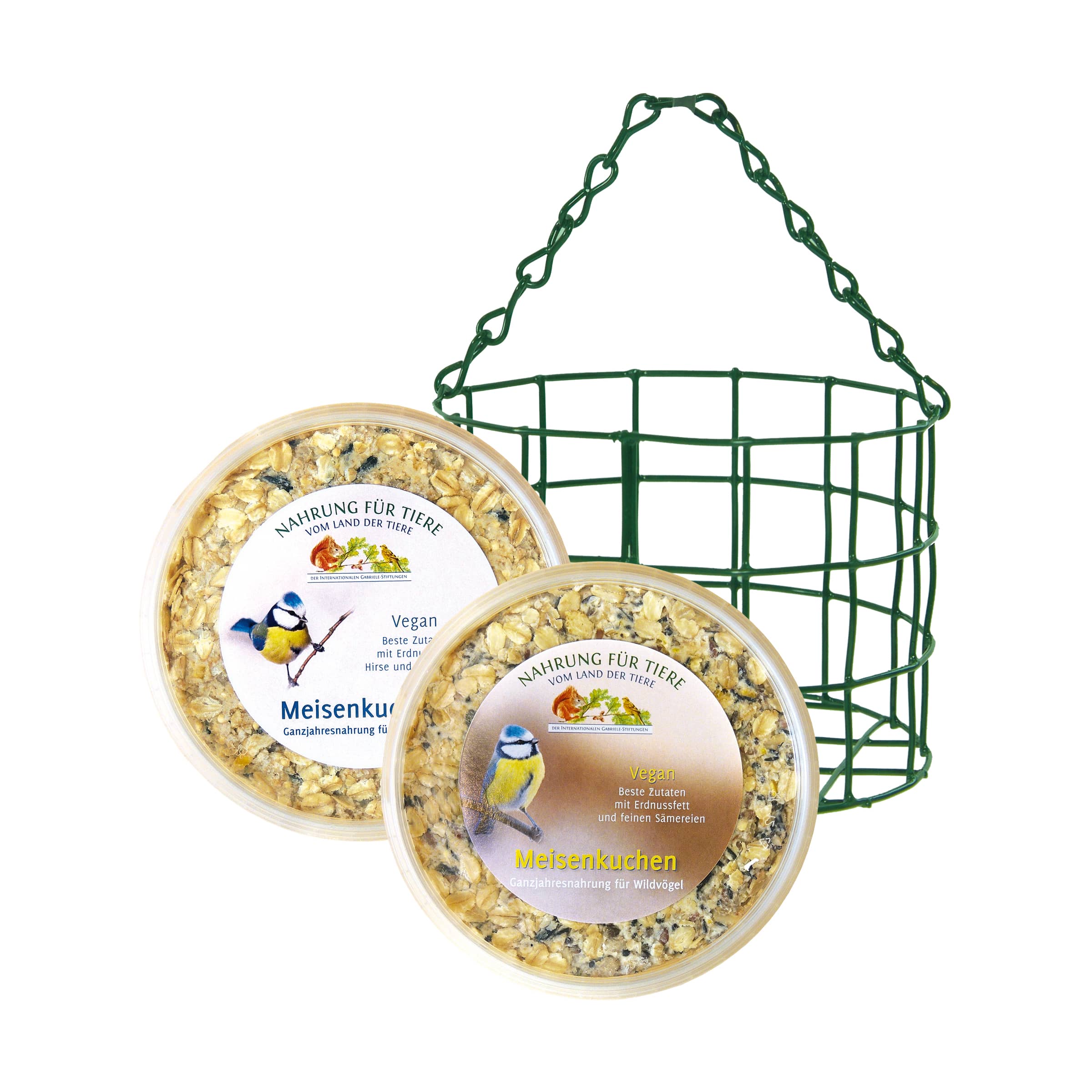 Kennenlern-Paket vegane Meisen-Kuchen mit Drahtkorb kaufen Kennenlern-Paket vegane Meisen-Kuchen mit Drahtkorb