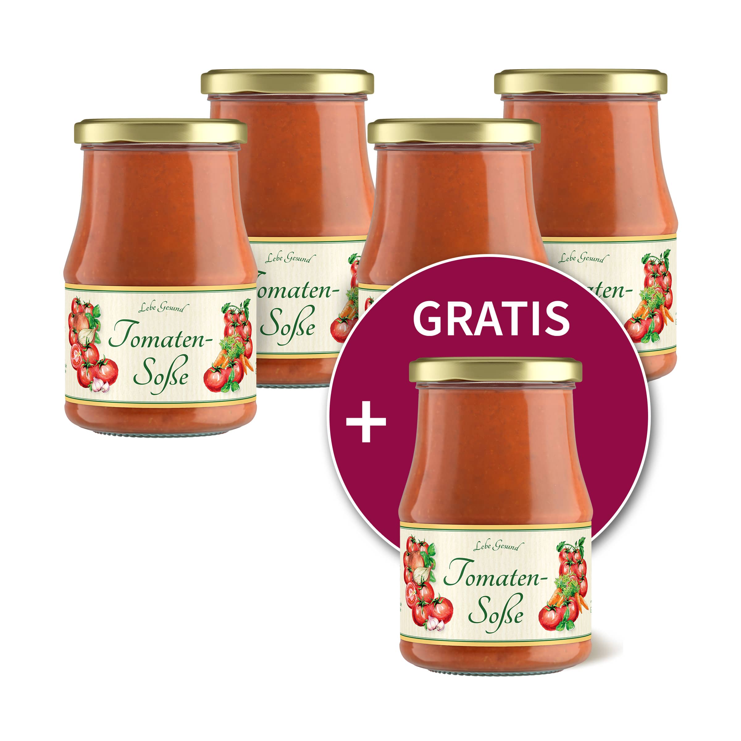4+1 gratis: Tomatensoße kaufen 4+1 gratis: Tomatensoße