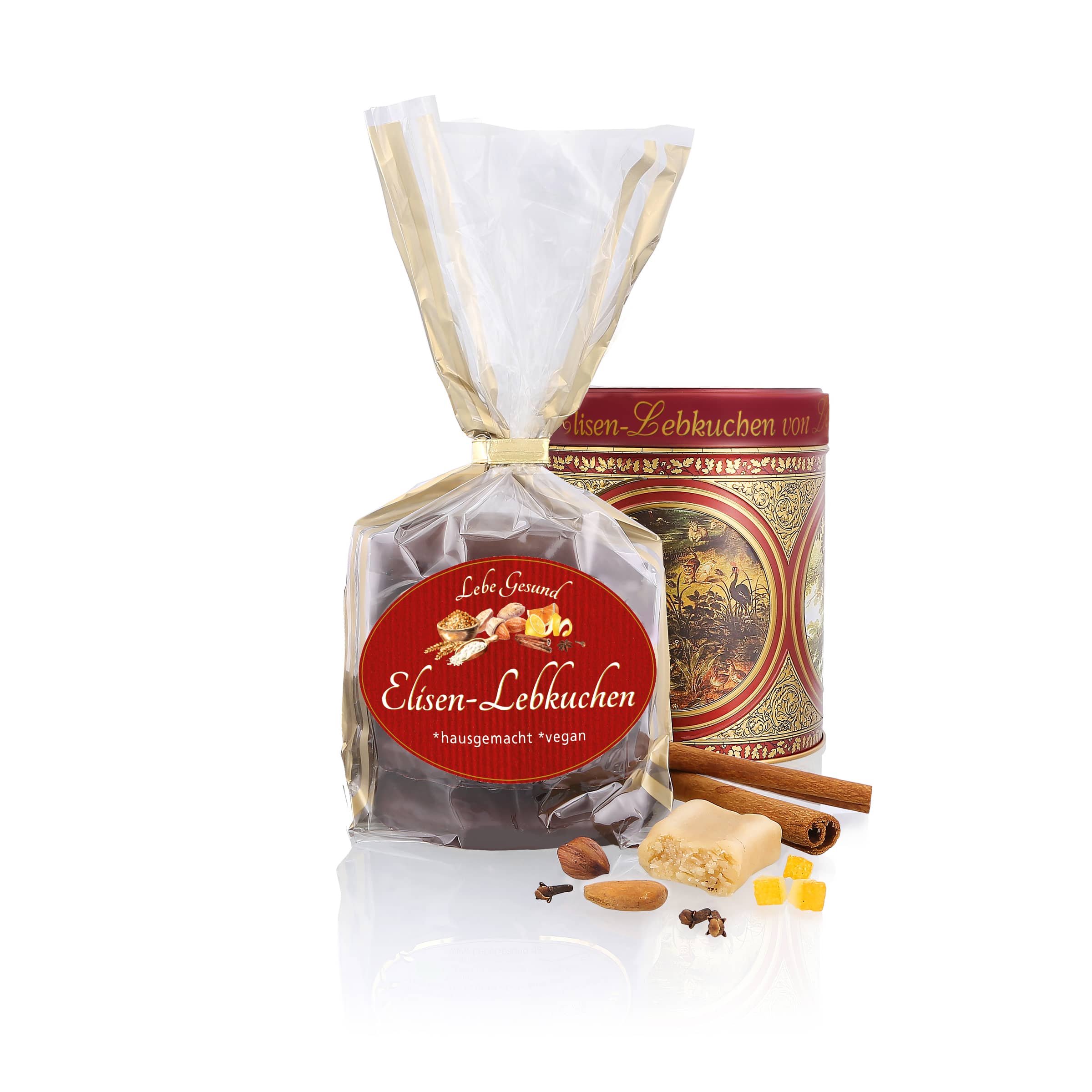 Elisen-Lebkuchen mit Schokolade in der Schmuckdose kaufen Elisen-Lebkuchen mit Schokolade in der Schmuckdose