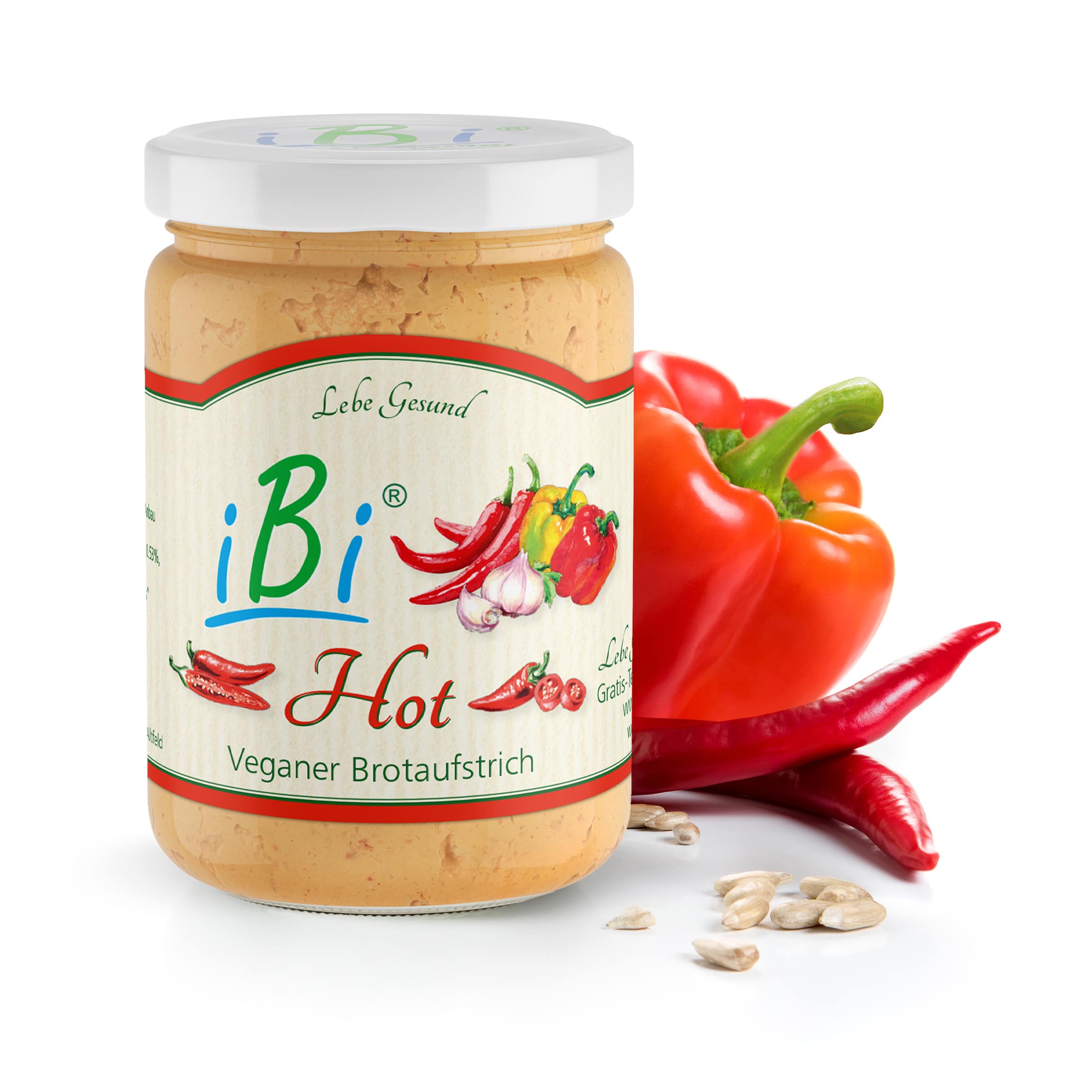 iBi-Hot 135 g kaufen iBi-Hot von Lebe Gesund – veganer Brotaufstrich mit Peperoni im 135-g-Glas