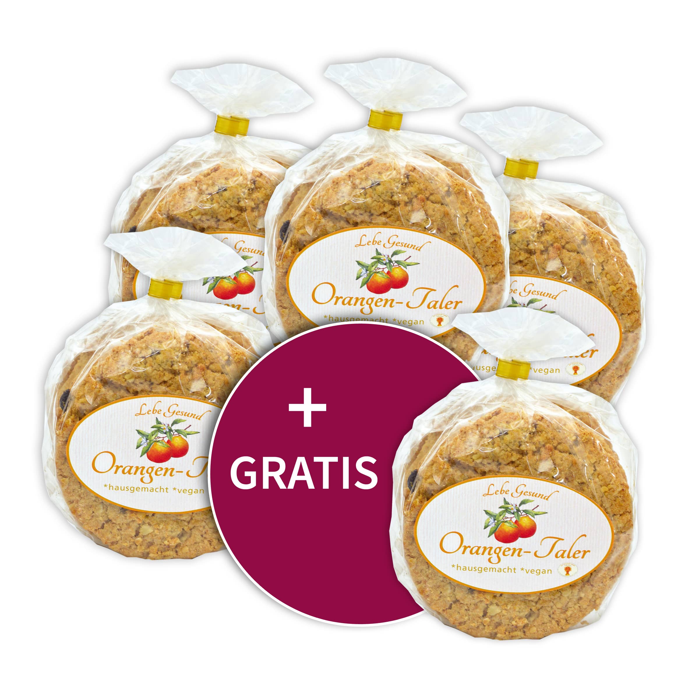 4+1 gratis: Orangen-Taler 4+1 gratis: Orangen-Taler