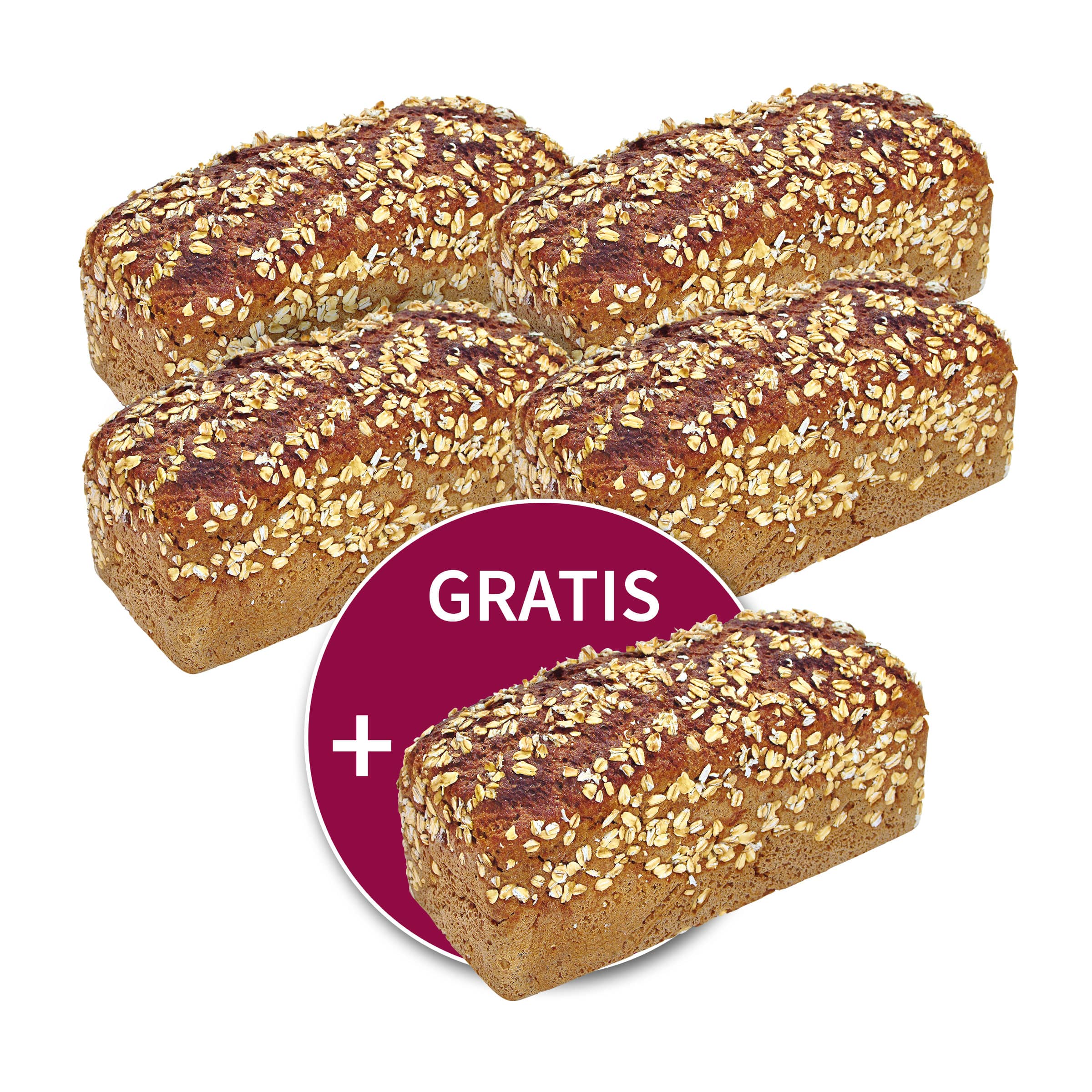 4+1 gratis: Roggen-Hafer-Brot 4+1 gratis: Roggen-Hafer-Brot