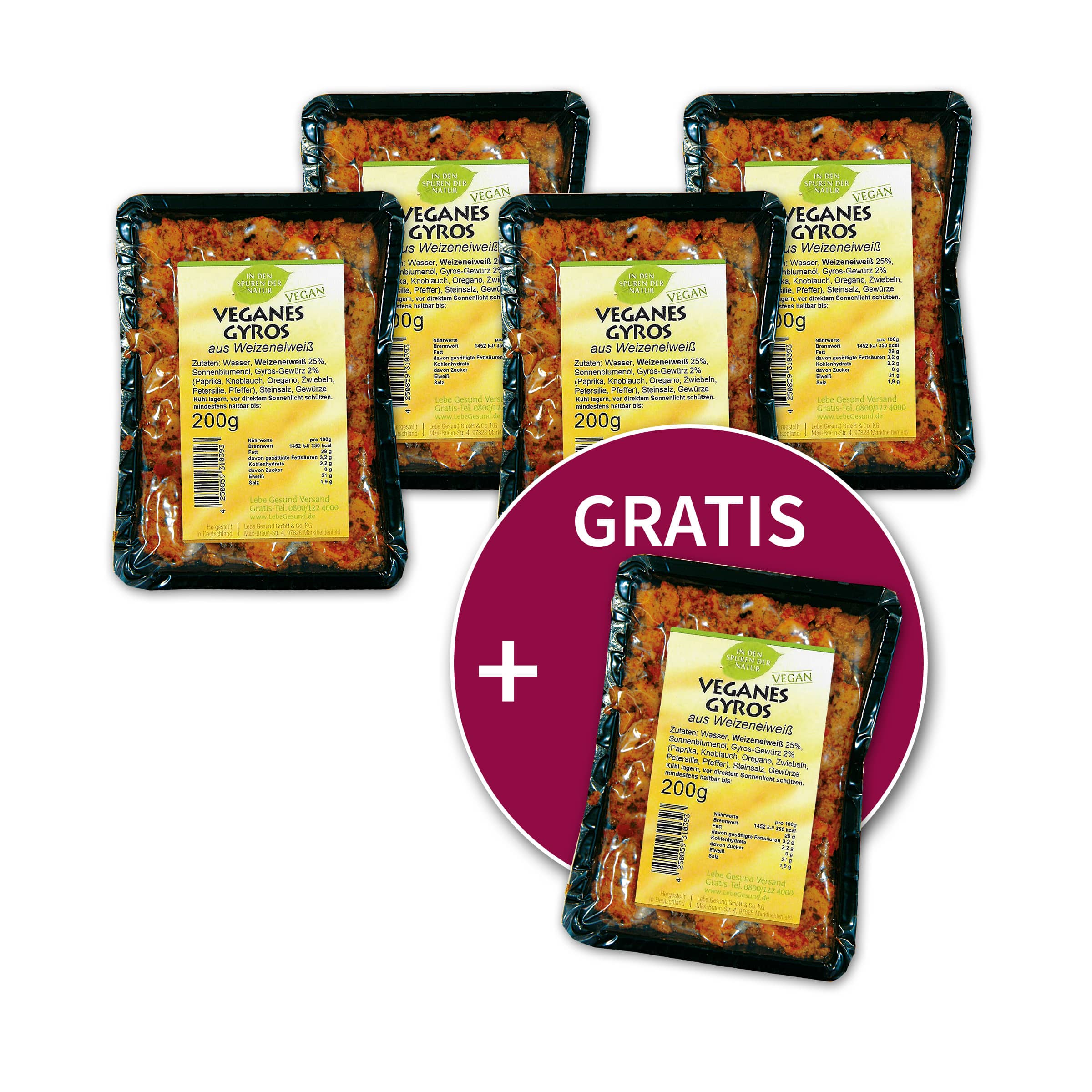 4+1 gratis: Veganes Gyros