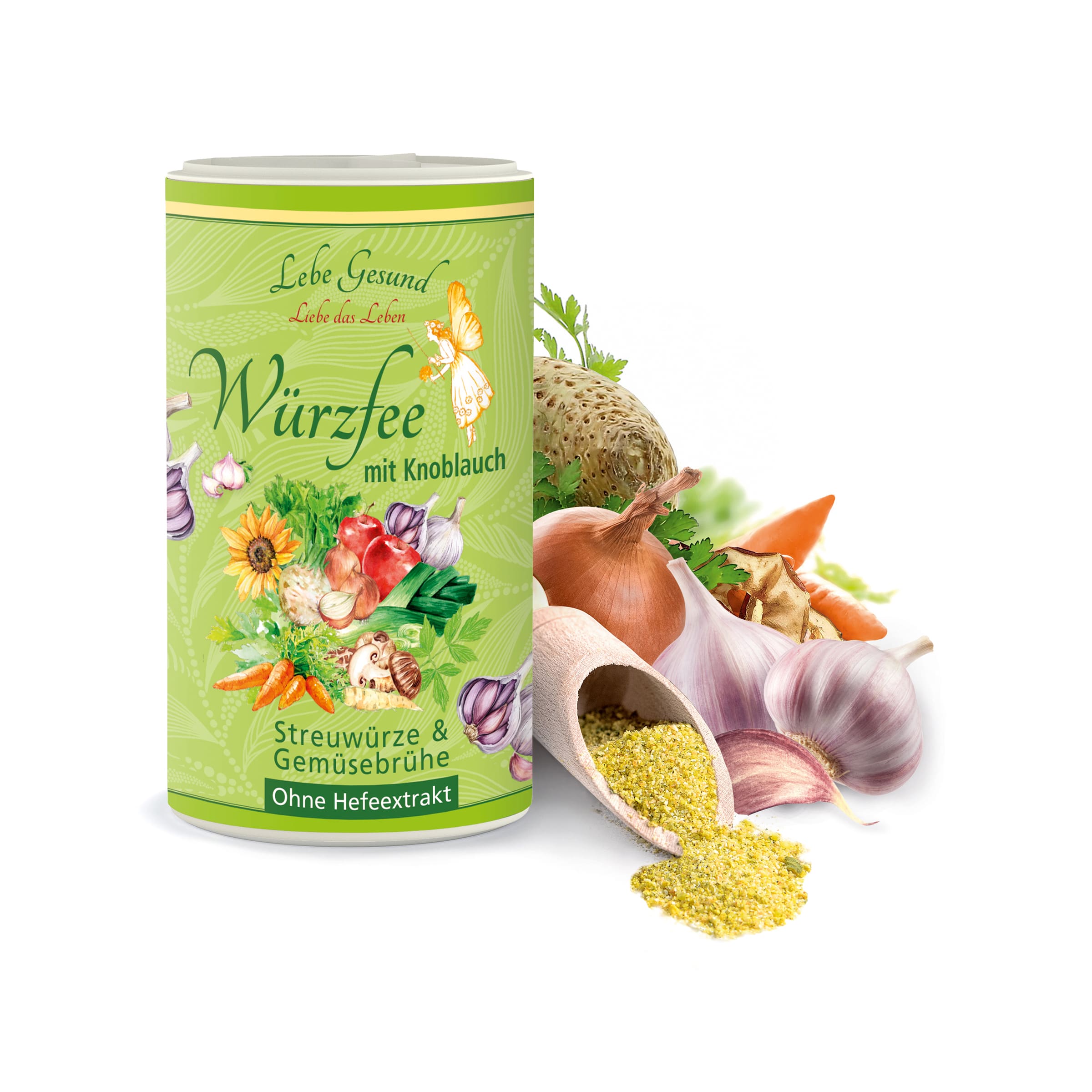 Würzfee mit Knoblauch