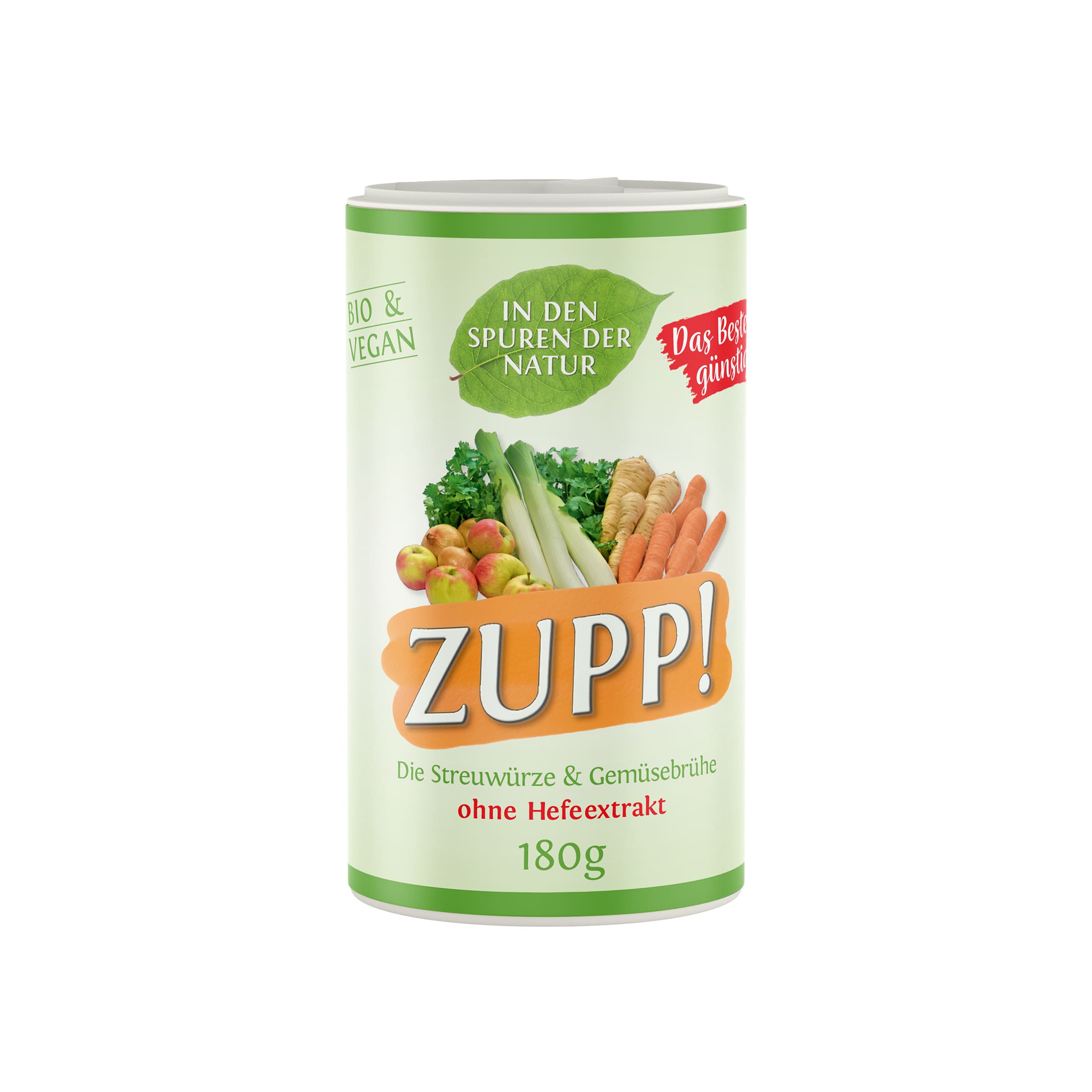 5x ZUPP! Streudose kaufen ZUPP! Zum Würzen oder als Brühe, ohne Hefeextrakt - in der 180-g-Streudose