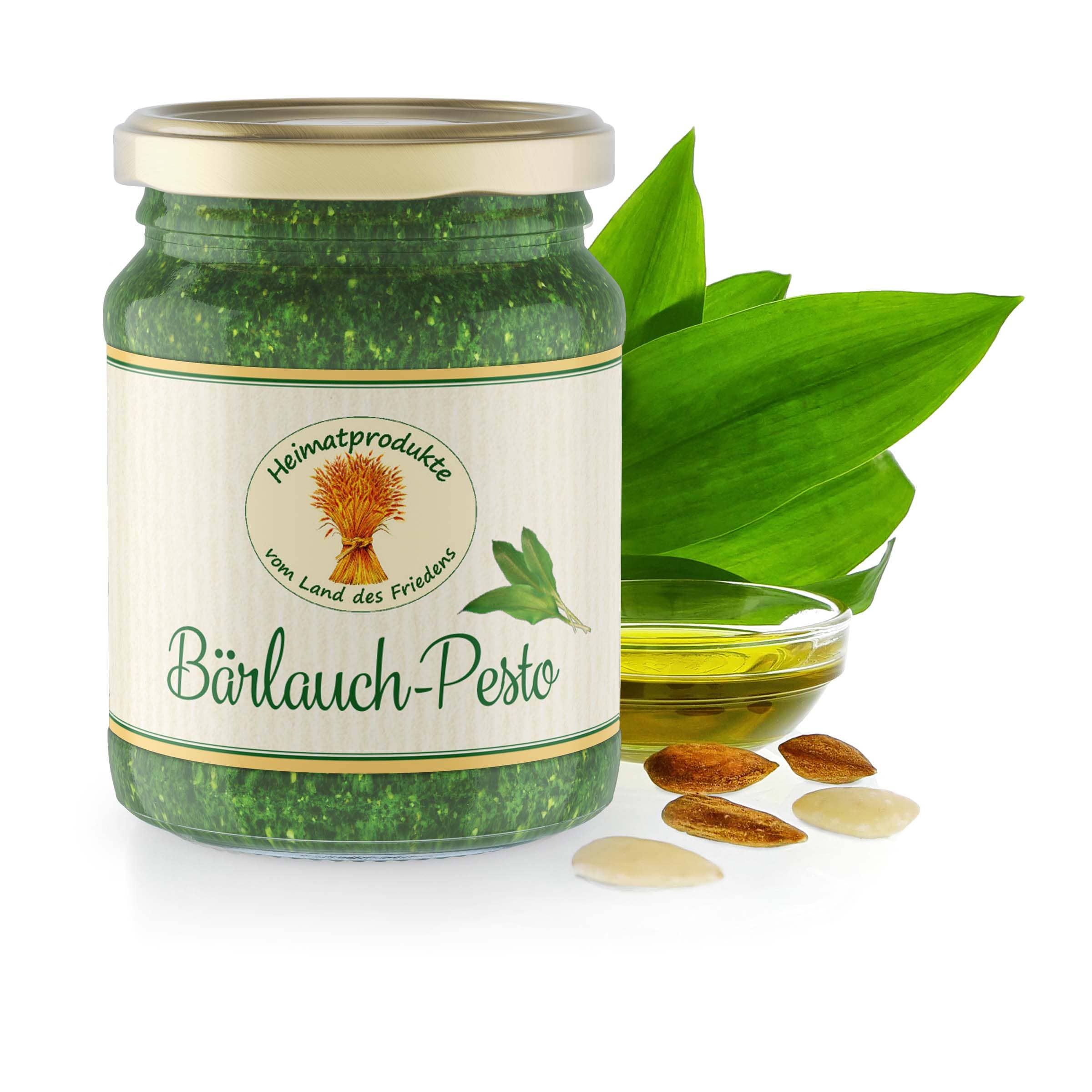 Bärlauch-Pesto 125ml jetzt bestellen Bärlauch-Pesto von Lebe Gesund – veganes Bio-Pesto mit wildem Bärlauch, 125 ml