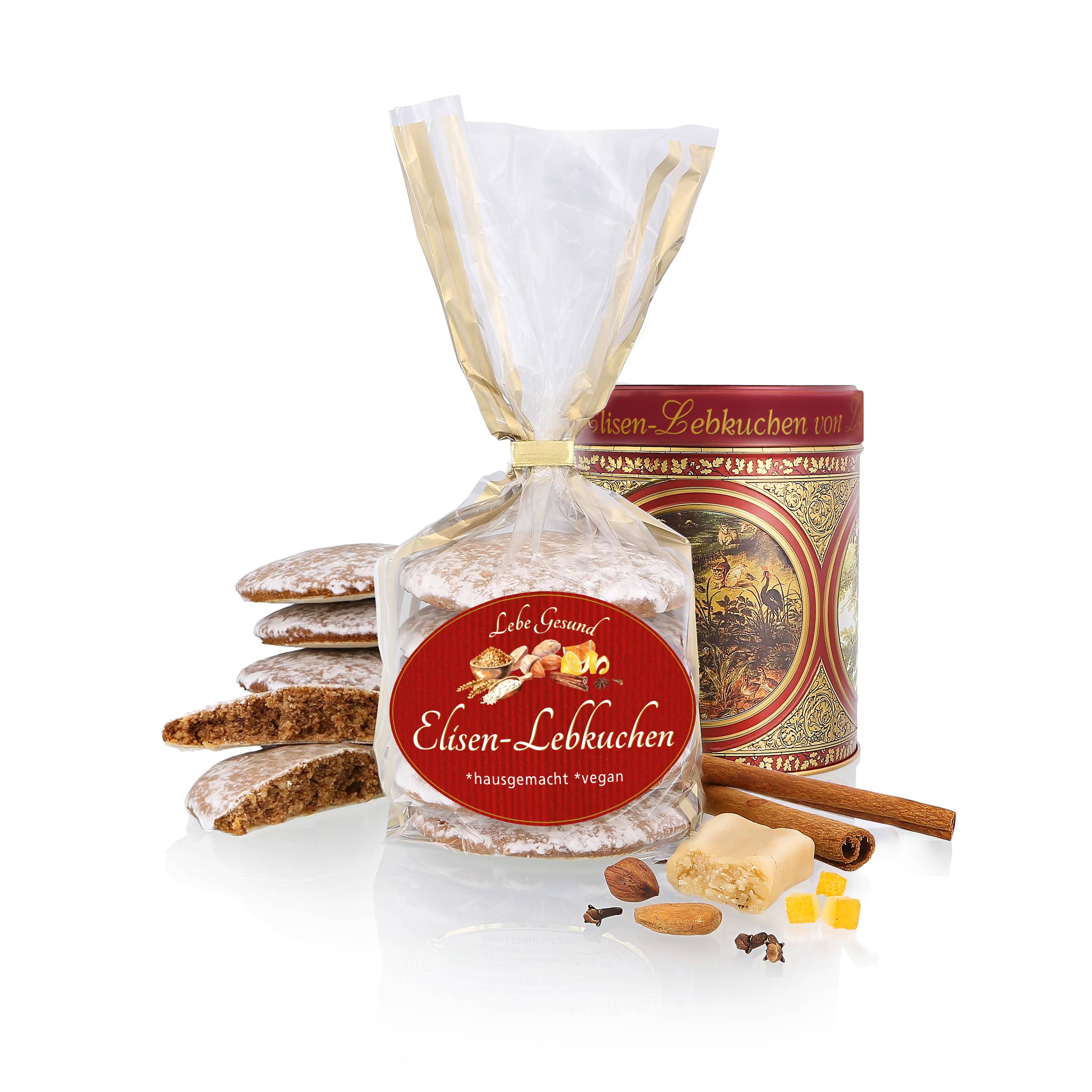 Elisen-Lebkuchen mit Zuckerguss in der Schmuckdose kaufen Elisen-Lebkuchen mit Zuckerguss in der Schmuckdose