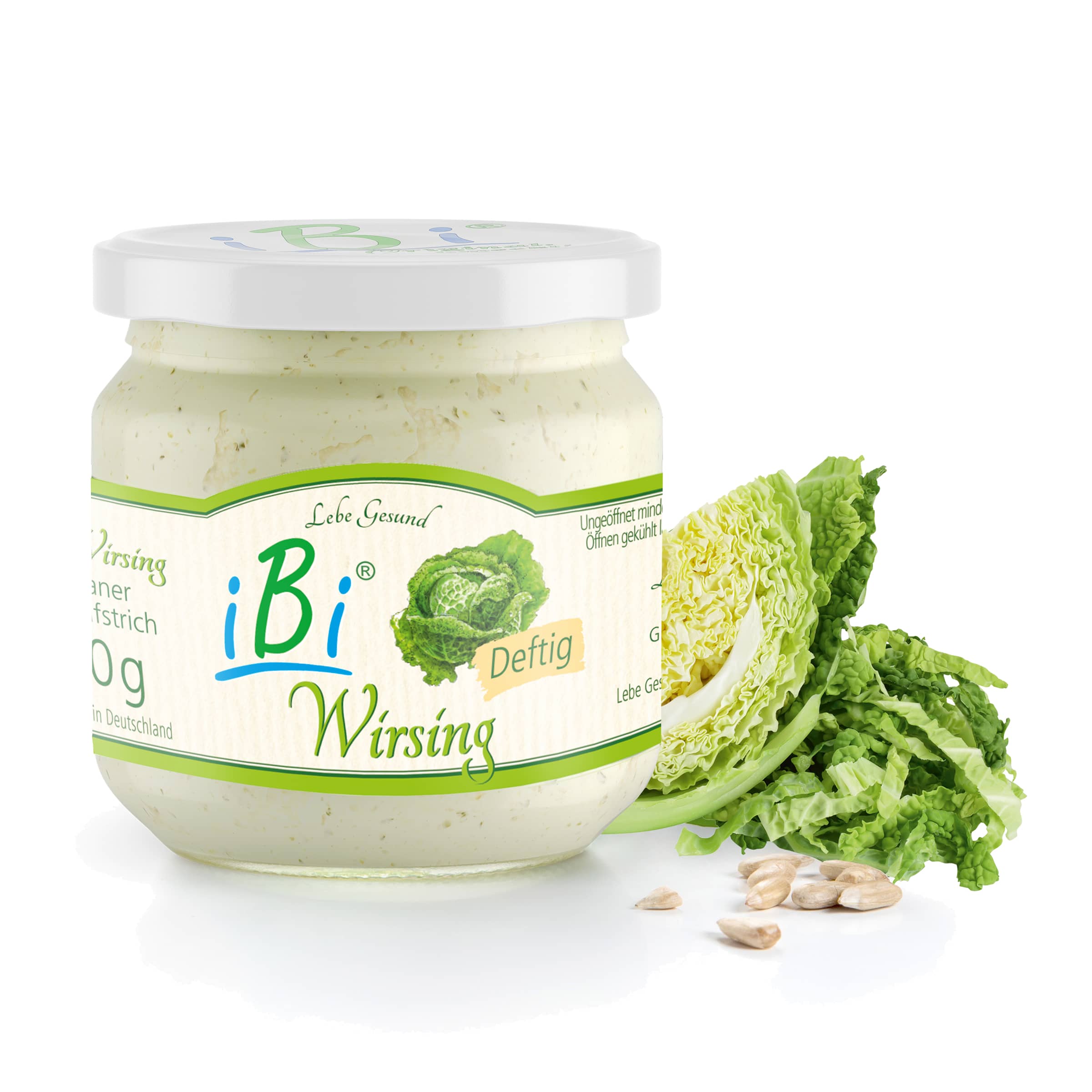 iBi-Wirsing von Lebe Gesund – veganer Brotaufstrich im Glas gleich bestellen iBi-Wirsing von Lebe Gesund – veganer Brotaufstrich im Glas mit Wirsing und Sonnenblumenkernen