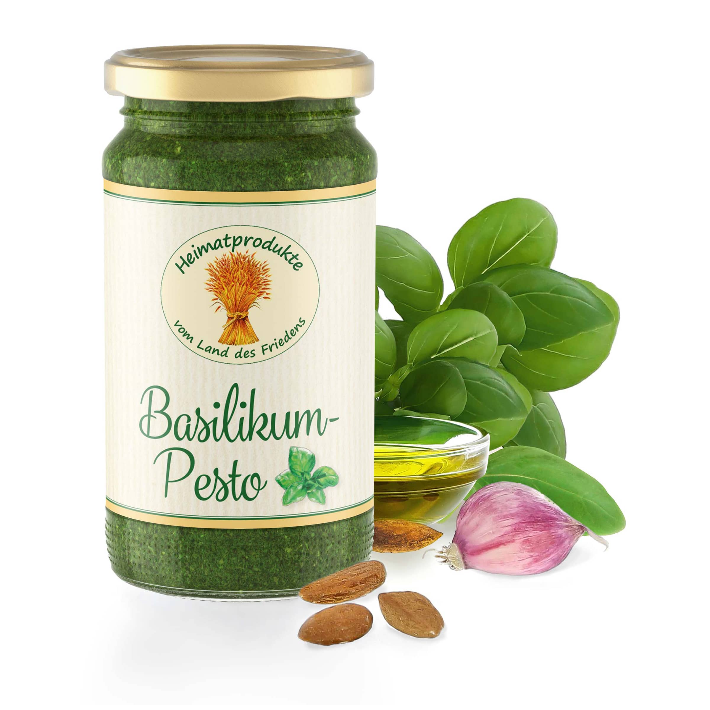 Basilikum-Pesto gleich bestellen Basilikum-Pesto von Lebe Gesund – veganes Bio-Pesto, 190 ml
