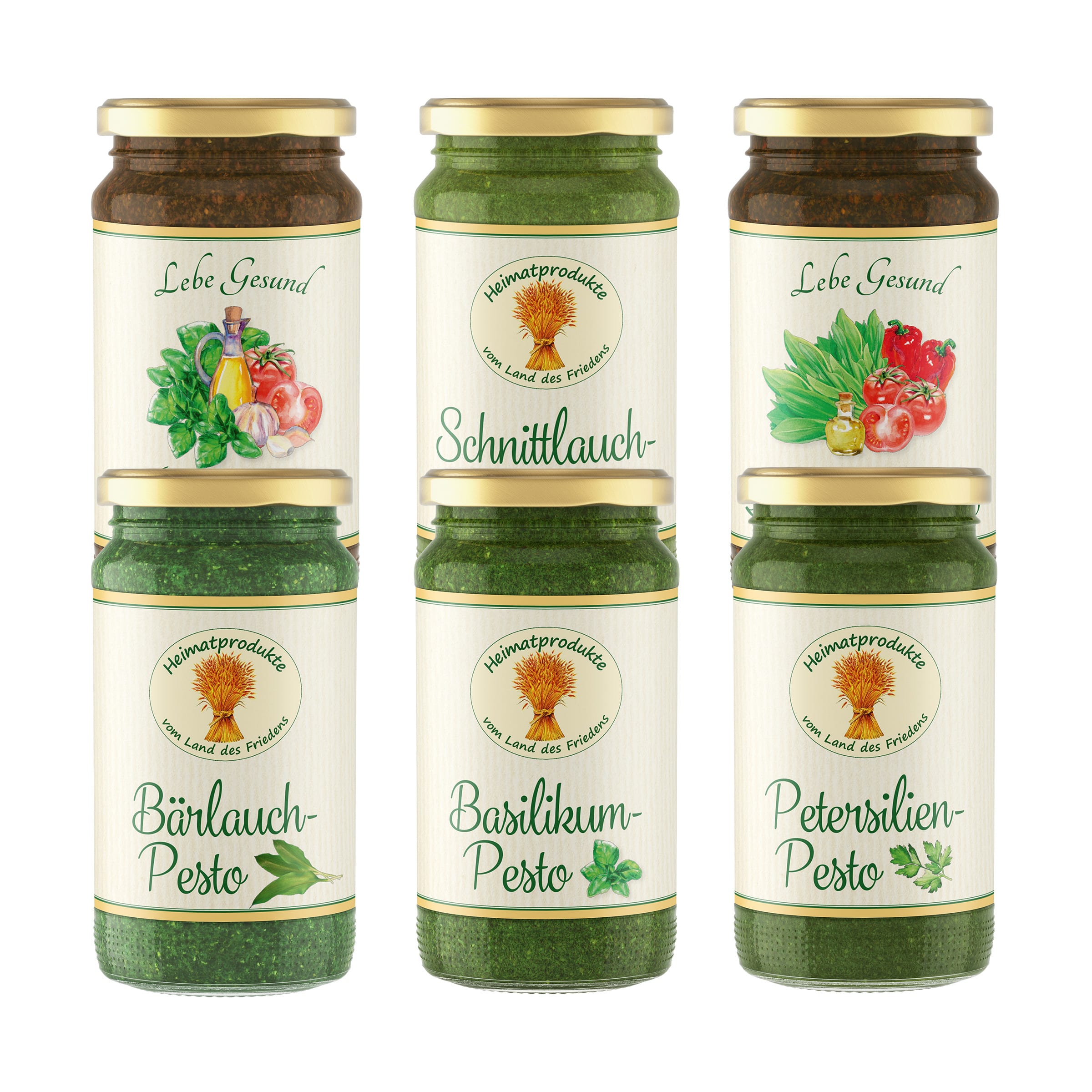 Kräuter-Pesto-Paket kaufen 6er-Sparpaket Kräuter-Pesto nach Wahl