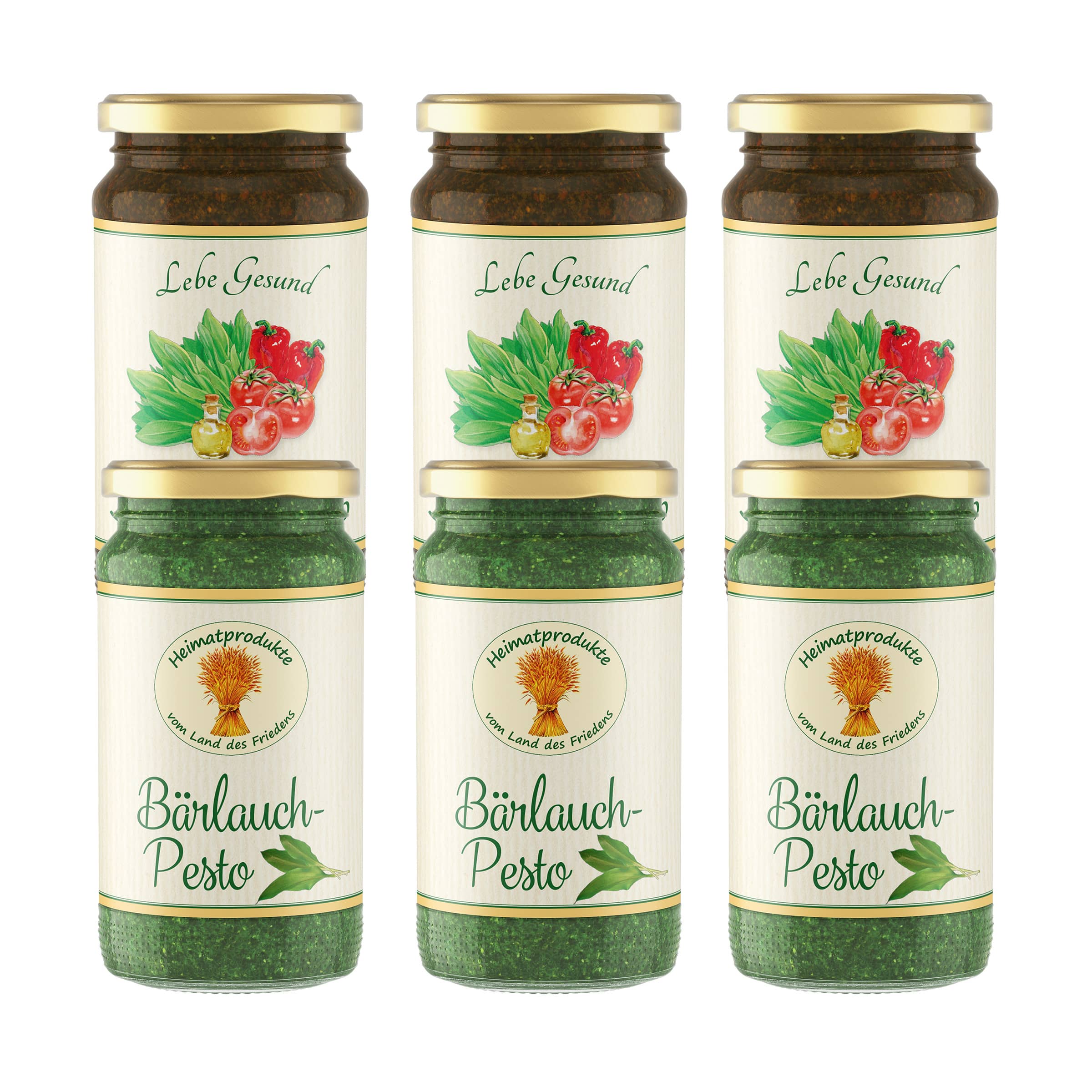 6er-Sparpaket Bärlauch-Pesto nach Wahl kaufen 6er-Sparpaket Bärlauch-Pesto nach Wahl