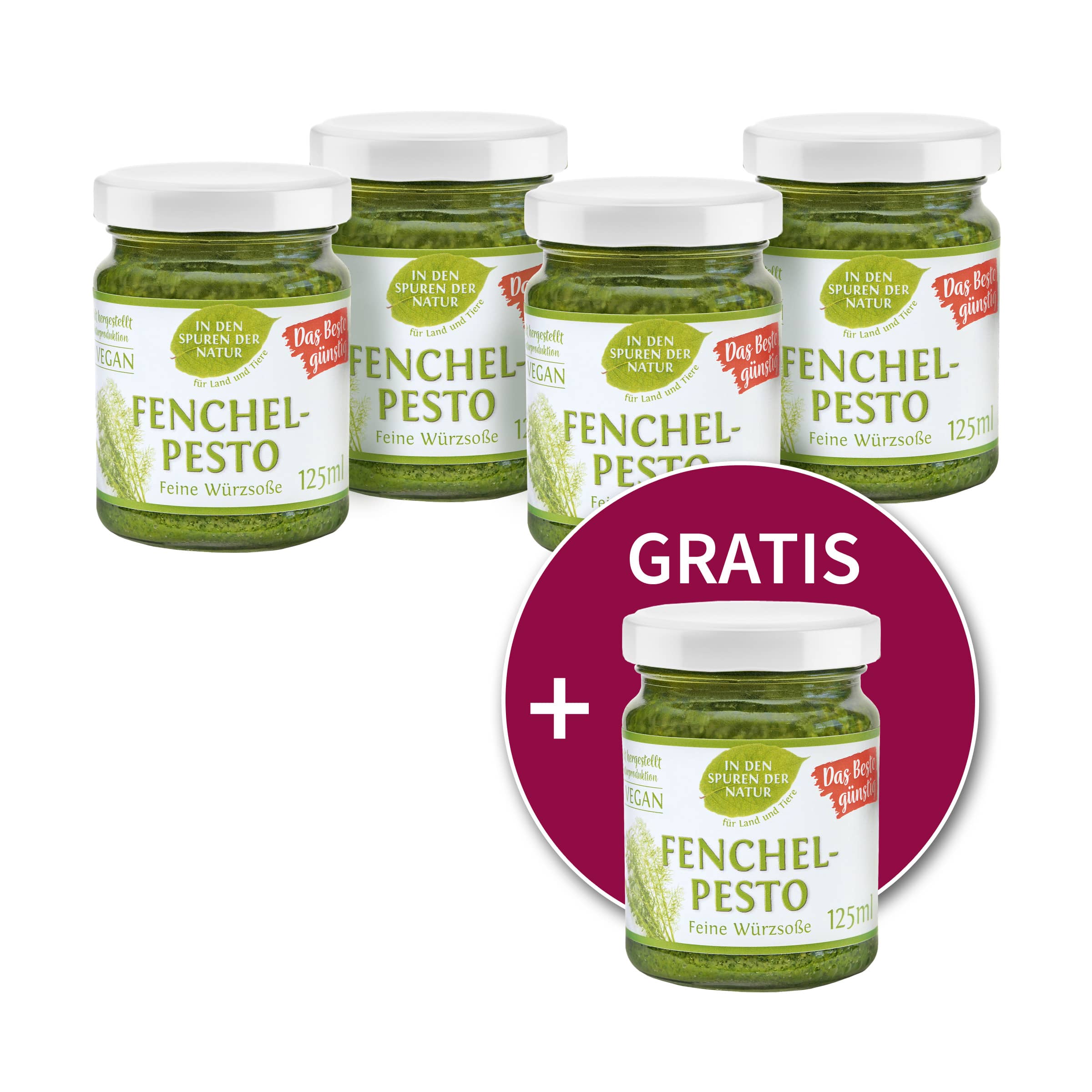 4 + 1 gratis: Fenchel-Pesto kaufen 4 + 1 gratis: Fenchel-Pesto